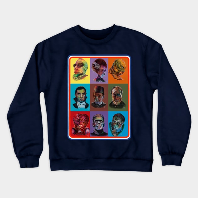 famous monsters Crewneck Sweatshirt by Chris Hoffman Art